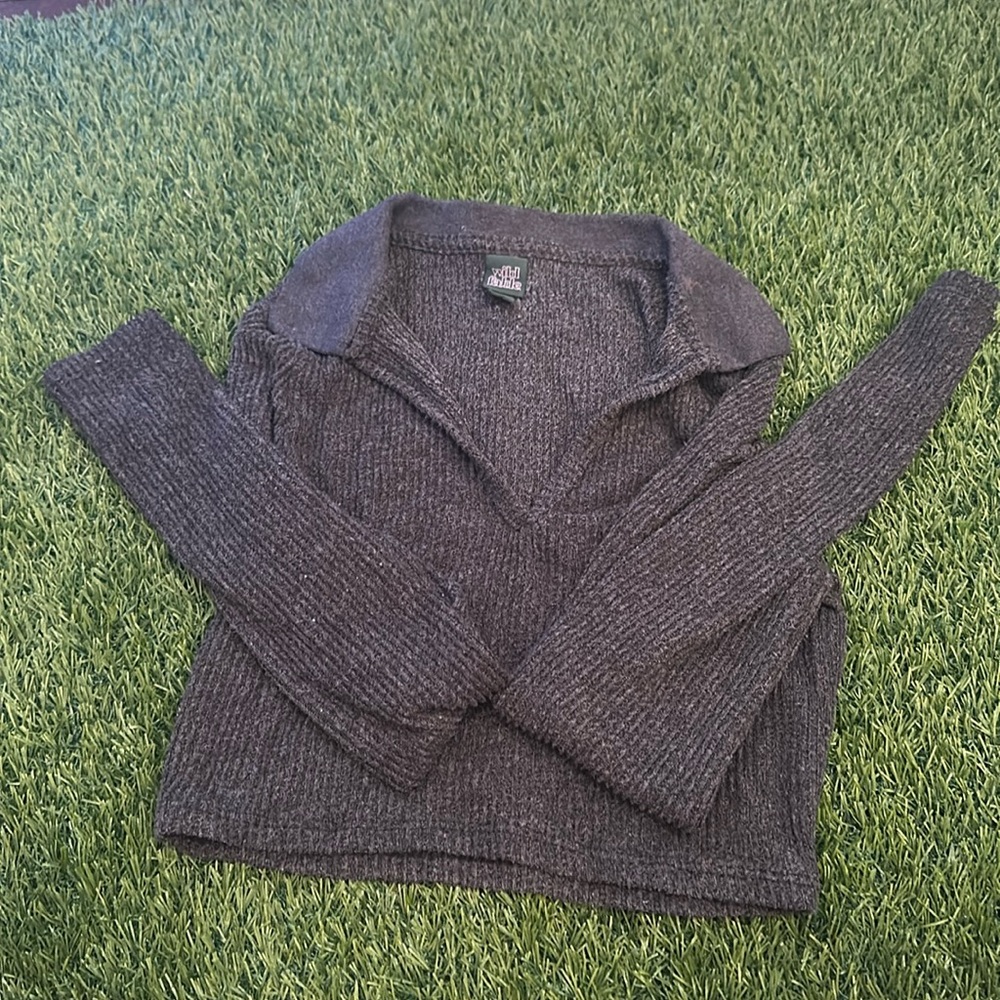 Wild fable crop top with long sleeves